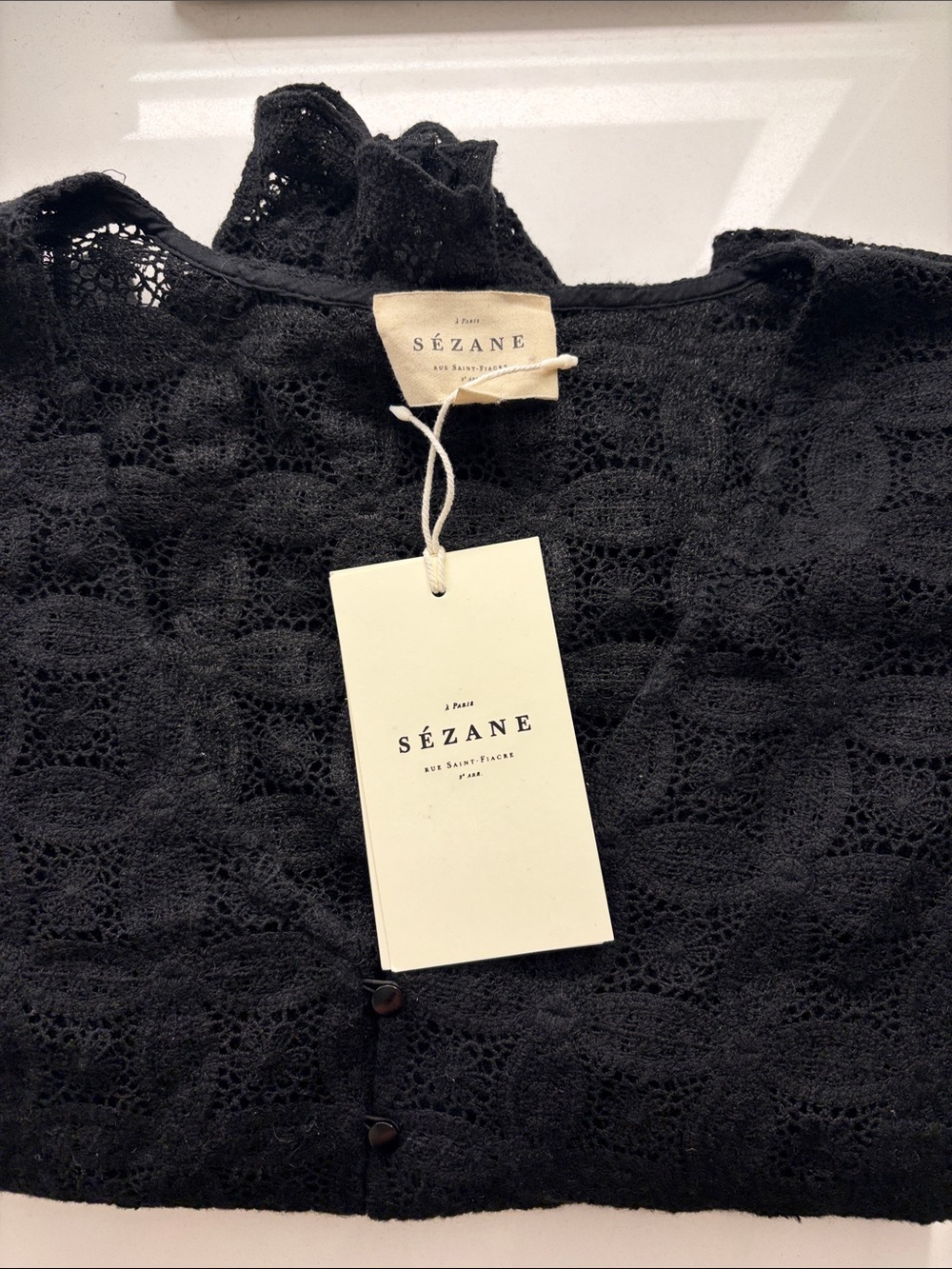 Sezane Gaya Blouse in Noir